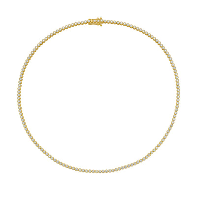 Bezel Set Diamond Tennis Necklace