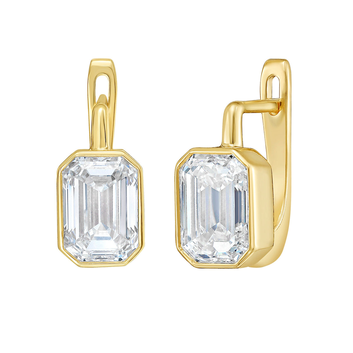 Emerald Cut Diamond Earrings – 2 Carat Each