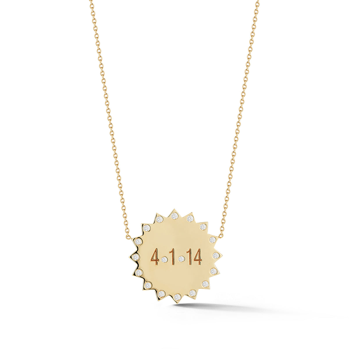 Sunflower with Diamonds Necklace