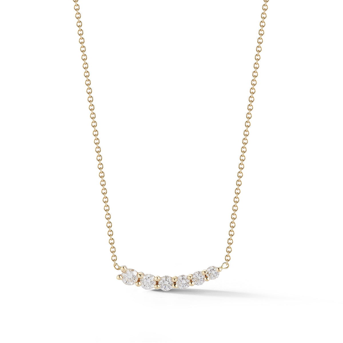 Diamond Curve Necklace – Horizontal
