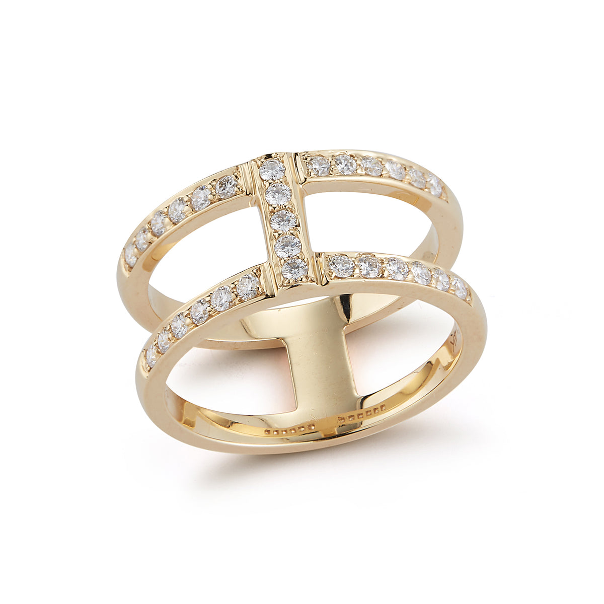 Diamond Double Bar Ring