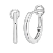Mini Omega Hoops – White Gold