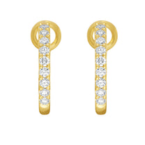 Mini Omega Diamond Pave Hoops