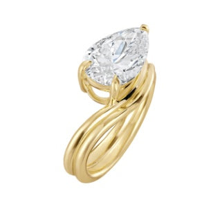 Pear Diamond Wave Ring