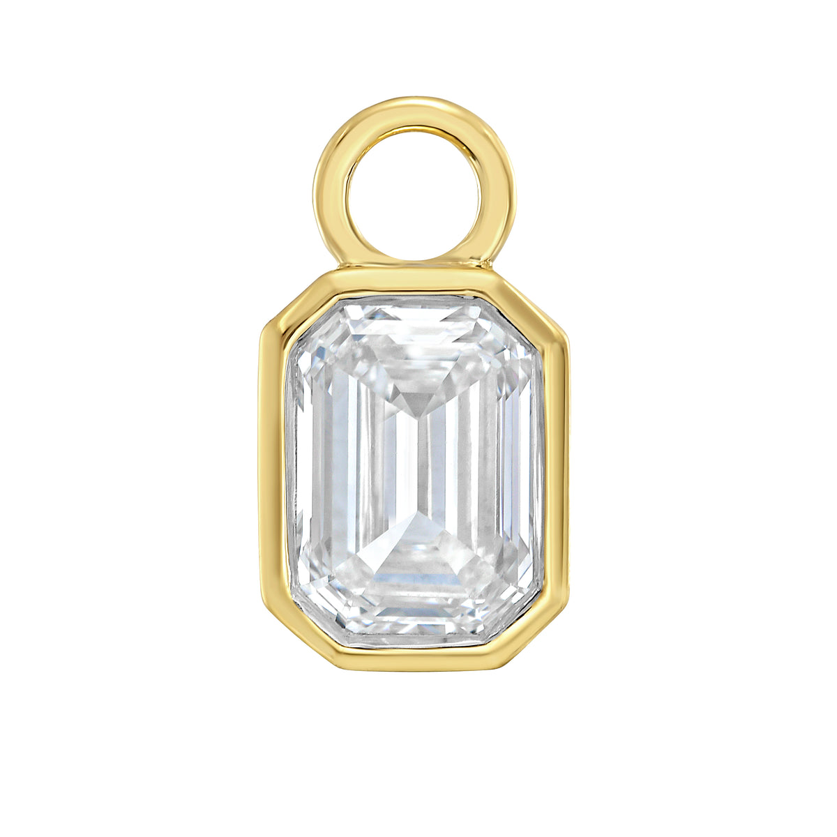 Emerald Cut Diamond Ear Charm