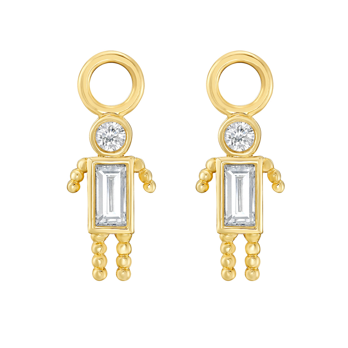 Boy Diamond Ear Charm