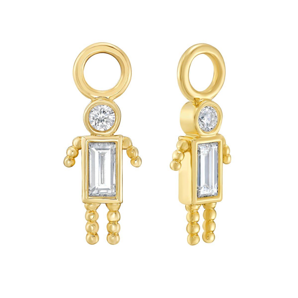 Boy Diamond Ear Charm