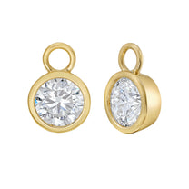 Round Bezel Diamond Ear Charm
