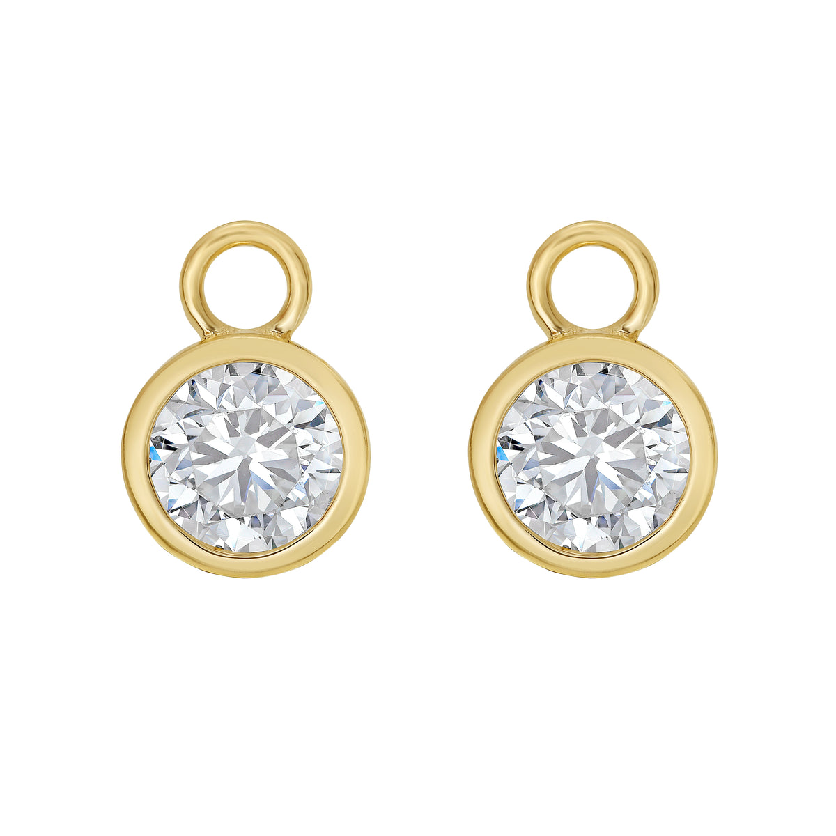 Round Bezel Diamond Ear Charm