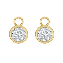Round Bezel Diamond Ear Charm