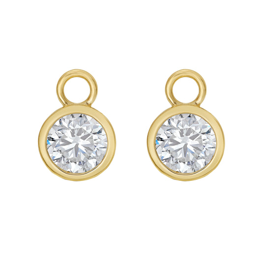 Round Bezel Diamond Ear Charm