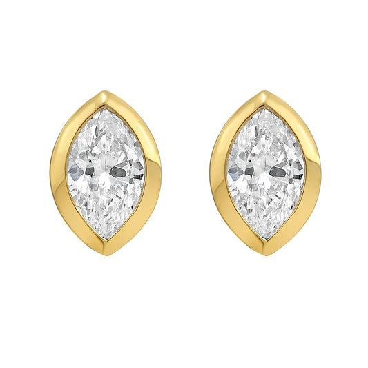Marquise Diamond Studs