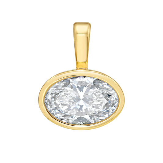 Oval Diamond Pendant – 2 Carat