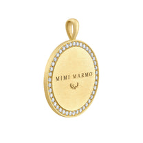 Diamond Halo Disc Pendant