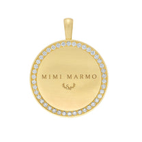 Diamond Halo Disc Pendant