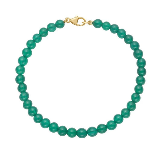 Green Agate Bead Bracelet