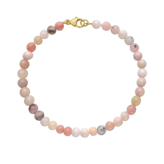 Pink Opal Bead Bracelet