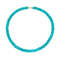 Blue Agate Bead Necklace