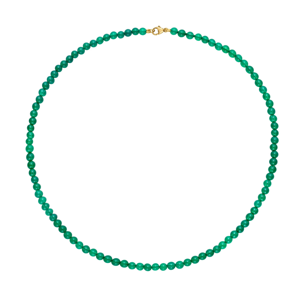 Green Agate Bead Necklace
