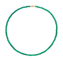 Green Agate Bead Necklace