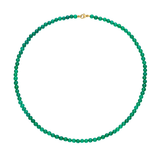 Green Agate Bead Necklace