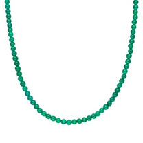 Green Agate Bead Necklace