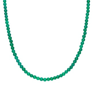 Green Agate Bead Necklace