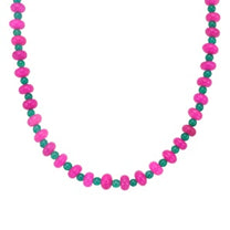 Agate & Green Agate Bead Necklace