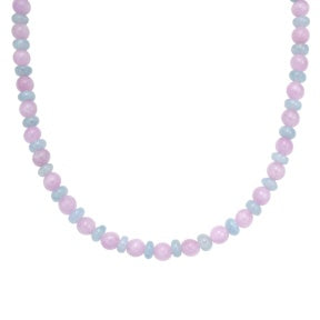 Aqua & Kunzite Bead Necklace