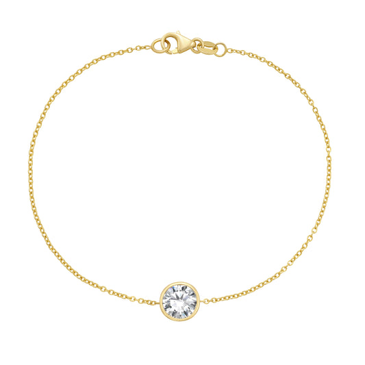 Bezel Diamond Chain Bracelet