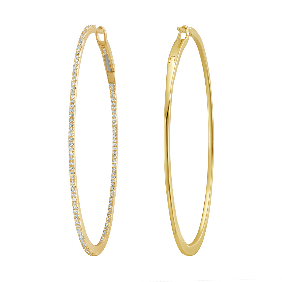 Large Diamond Hoops