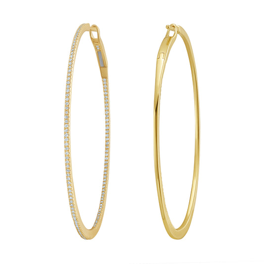 Large Diamond Hoops