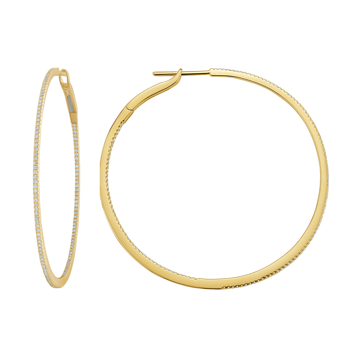 Large Diamond Hoops