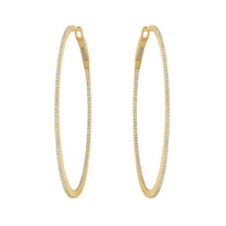 Large Diamond Hoops