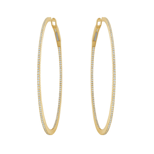 Large Diamond Hoops