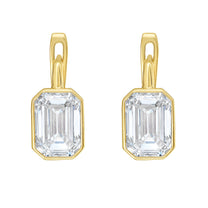 Emerald Cut Diamond Earrings