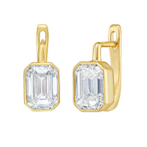 Emerald Cut Diamond Earrings