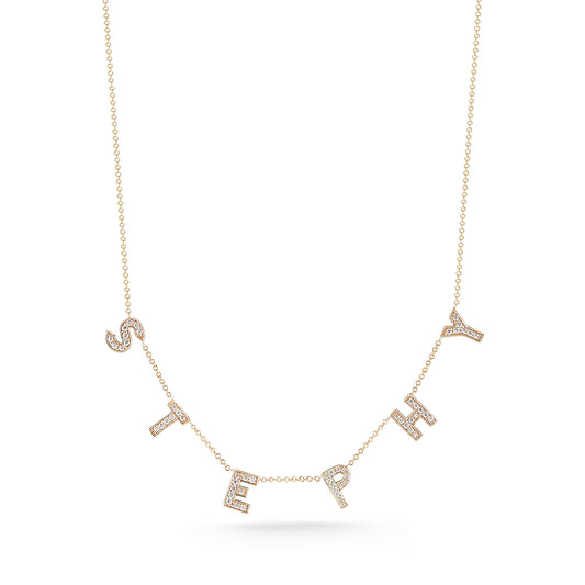 "Custom" Diamond Multi Initial Necklace – "Jennie"