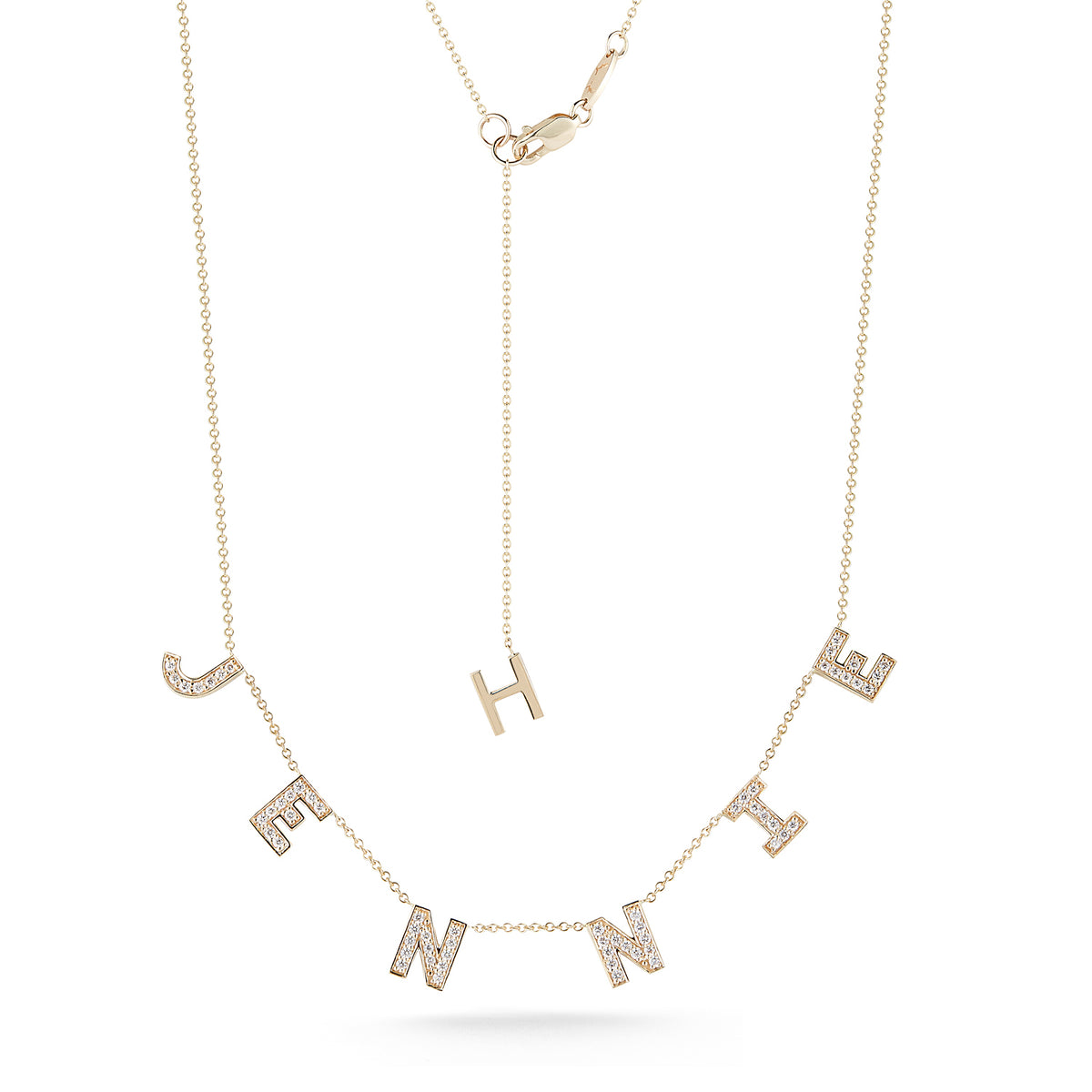 "Custom" Diamond Multi Initial Necklace – "Jennie"