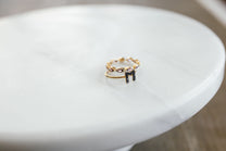 Black Diamond Initial Ring