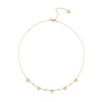 5 Heart with Diamond Bezel Necklace