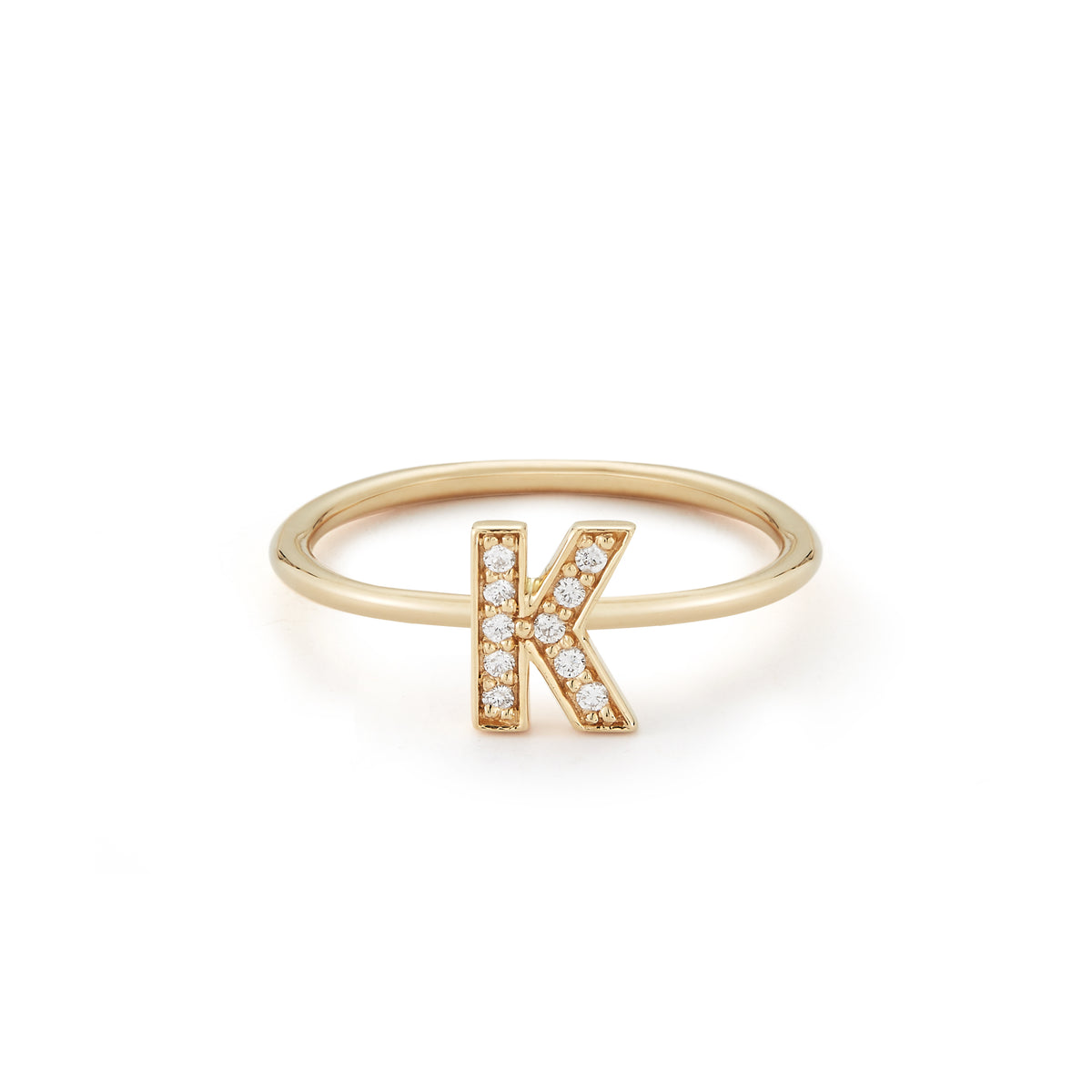 Diamond Initial Ring