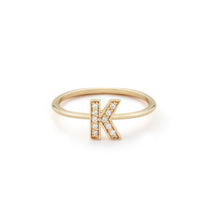 Diamond Initial Ring