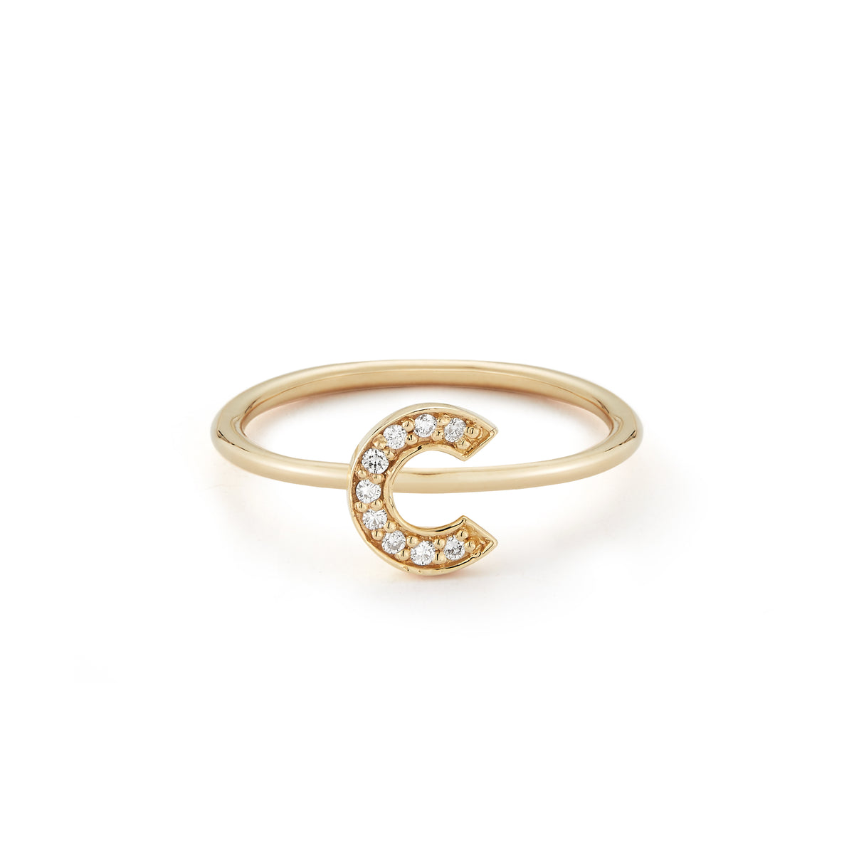 Diamond Initial Ring