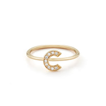 Diamond Initial Ring
