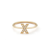 Diamond Initial Ring