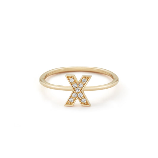 Diamond Initial Ring