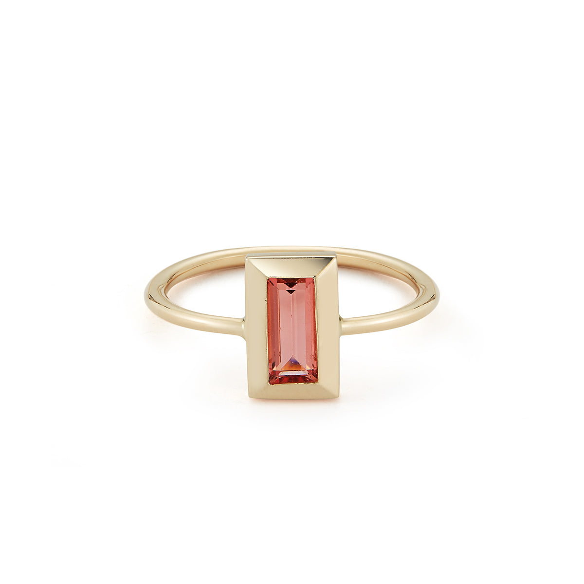 Large Baguette Ring – Pink Tourmaline
