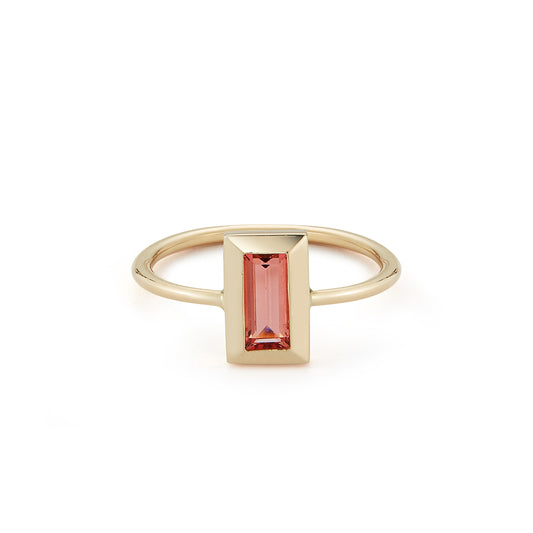Large Baguette Ring – Pink Tourmaline