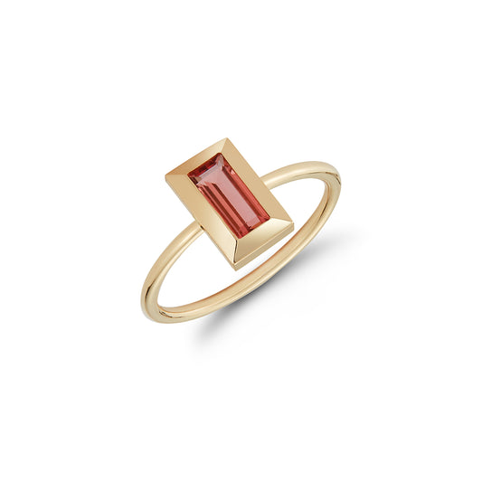 Large Baguette Ring – Pink Tourmaline